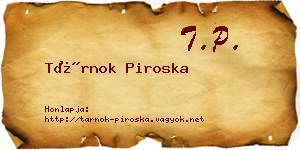 Tárnok Piroska névjegykártya